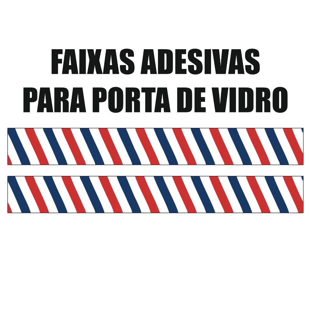 Faixa Adesiva Porta de Vidro Barbearia Salão Cabelo Kit C/ 2un 100x10cm em Oferta na Shopee