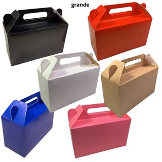 10 Caixa Maleta Branca ou Kraft  Lanches, Delivery, Food Truck, Festas, Roupas, Doce,Lembrancinha,Aniversário Artesanal. em Oferta na Shopee