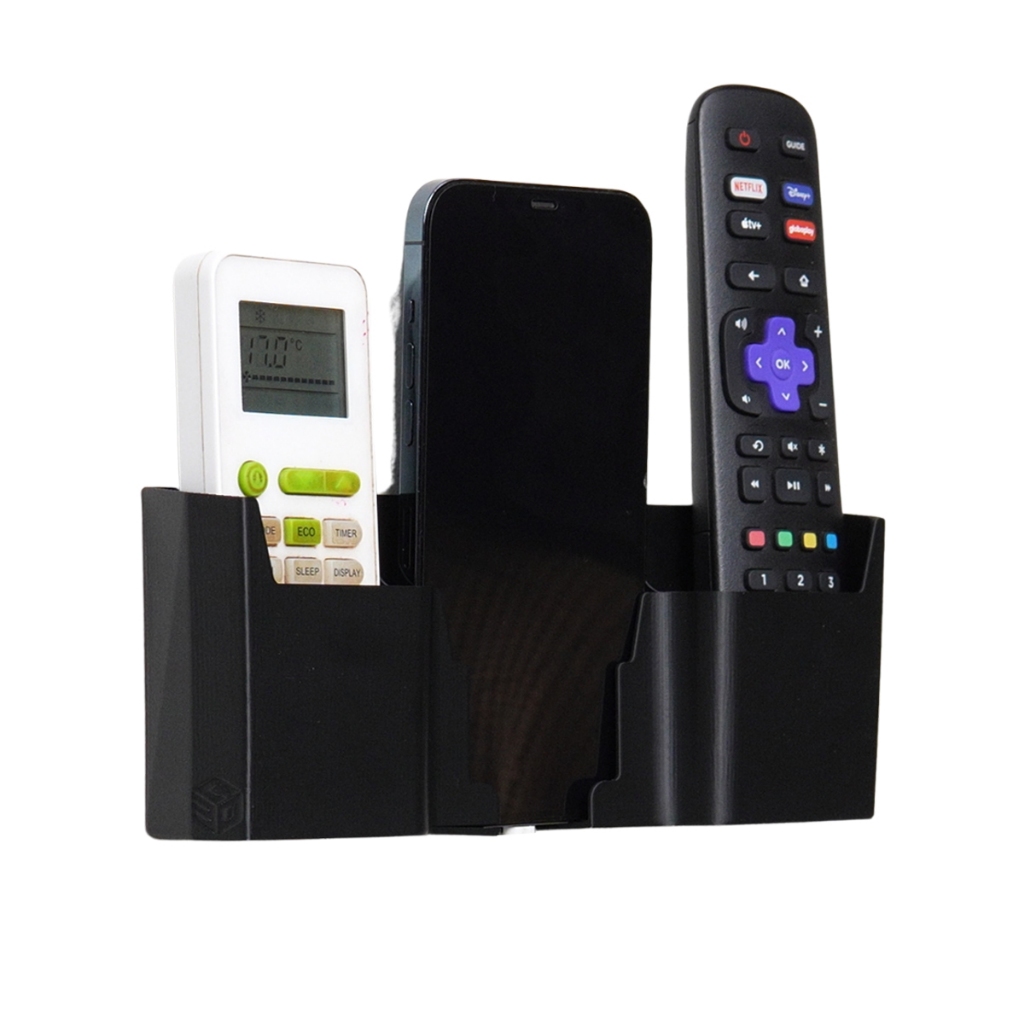 Suporte De Parede Porta Celular Universal e 2 Controles Ar Tv Ventilador New C3D Concept 3d Print