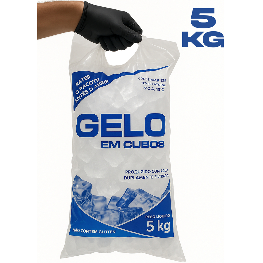 Saco Embalagem Para Gelo Em Cubos 30 Unidades 5 KGS Com Alça Reforçada em Oferta na Shopee