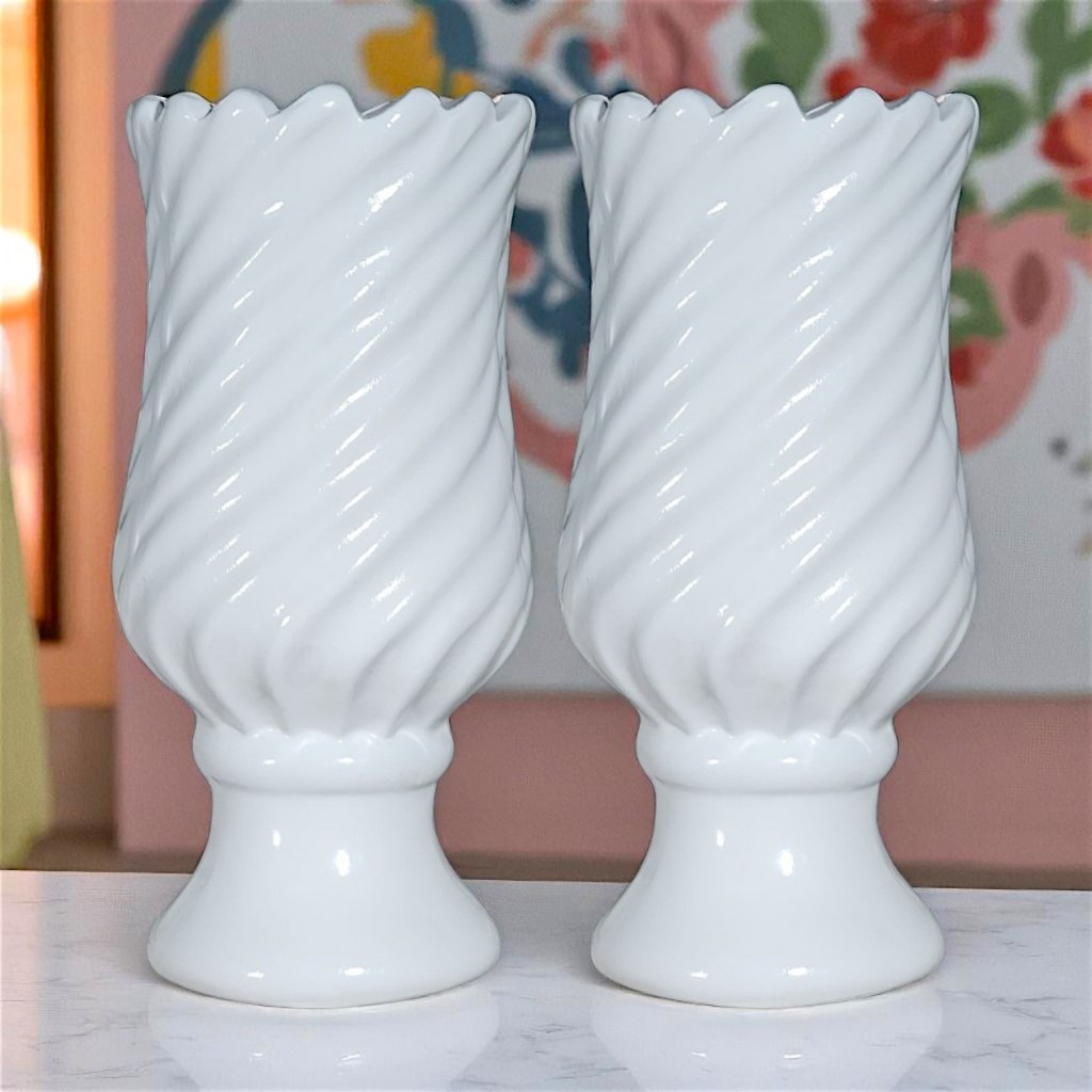 Kit c/ 2 Vasos Pingentes Grande Cerâmica Decoração de Festa Aniversário Casamento Rústico