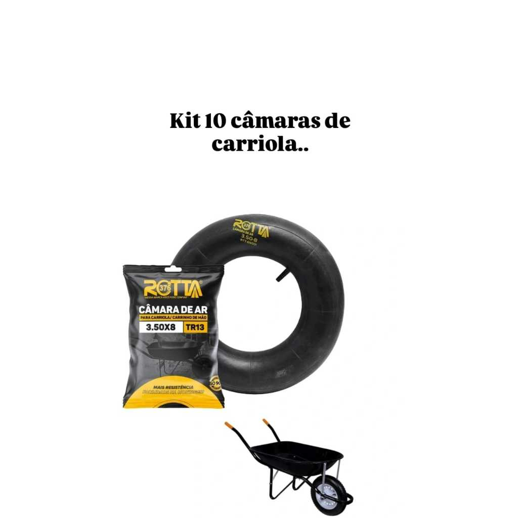 Câmara De Ar Carrinho Mão 3.25/3.50-8 Aro 8 Rotta