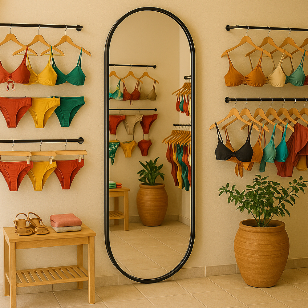 Espelho Oval Grande Corpo Inteiro 170x70cm Com Moldura Alumínio Para Quarto Sala Decorativo