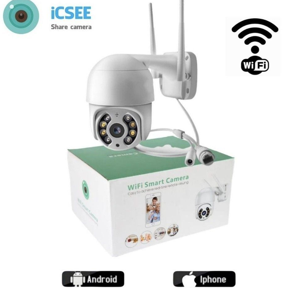 Câmera de Segurança Wi-Fi Smart IP iCSee Mini Dome A8 Full HD | Visão Noturna | Áudio | App Celular