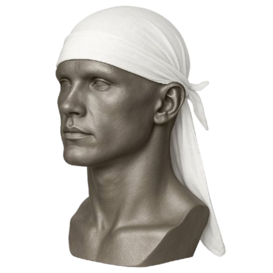 Durag Branca de Cetim Masculina/Feminina – Alta Qu