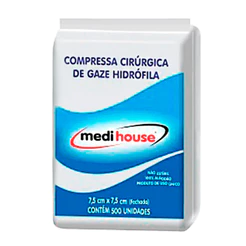 Compressa Cirúrgica de Gaze Hidrófila 9/13 fios MediHouse