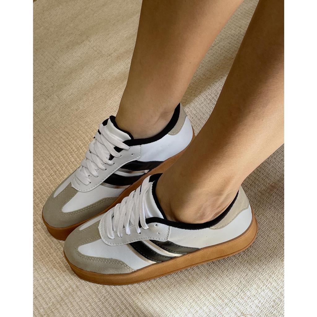 Tênis Feminino Blogueira Casual Moda Couro Academia Estiloso Confortável Macio Leve Tendên...