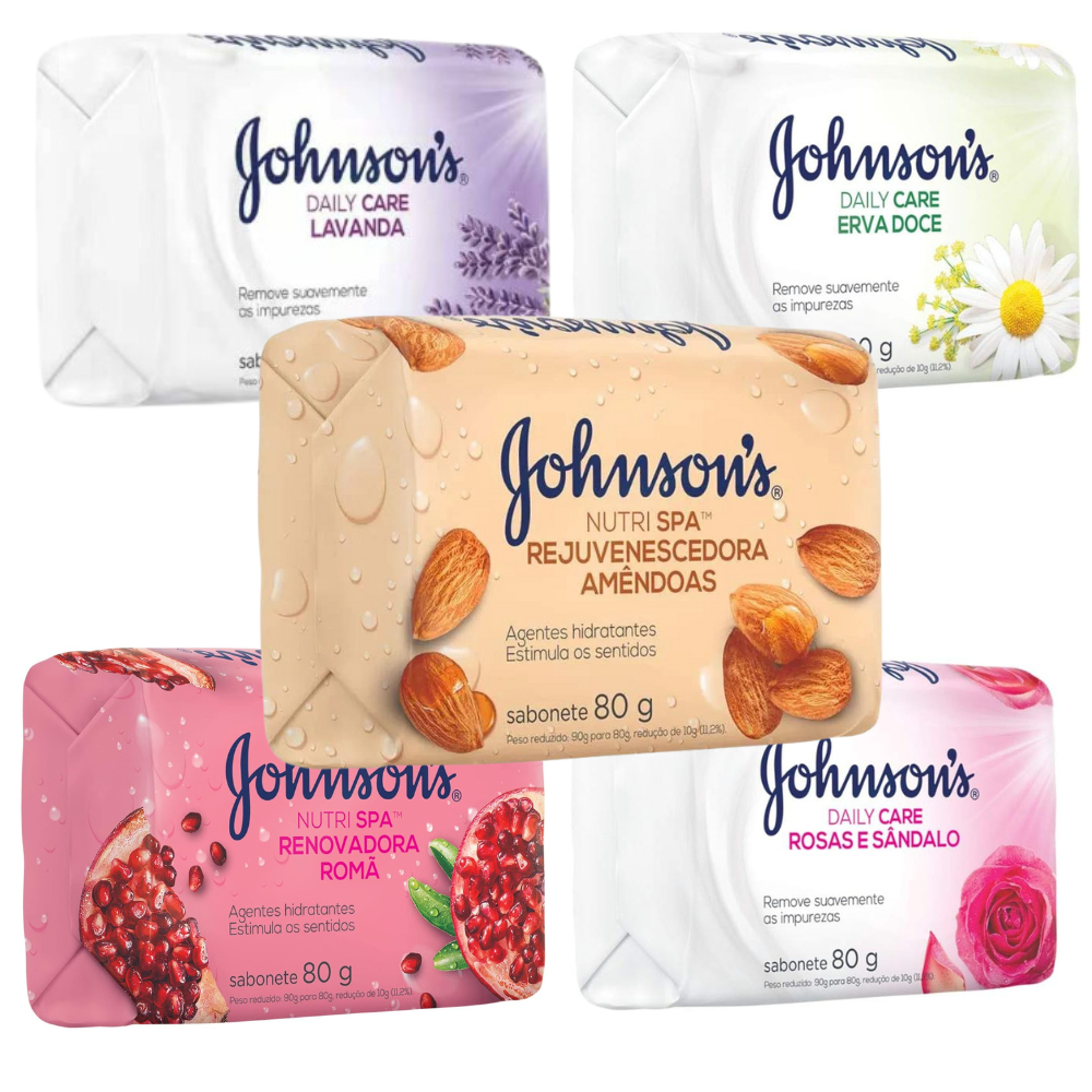 Kit 12 Sabonetes Johnson's Mix Fragrancias 80g em Oferta na Shopee