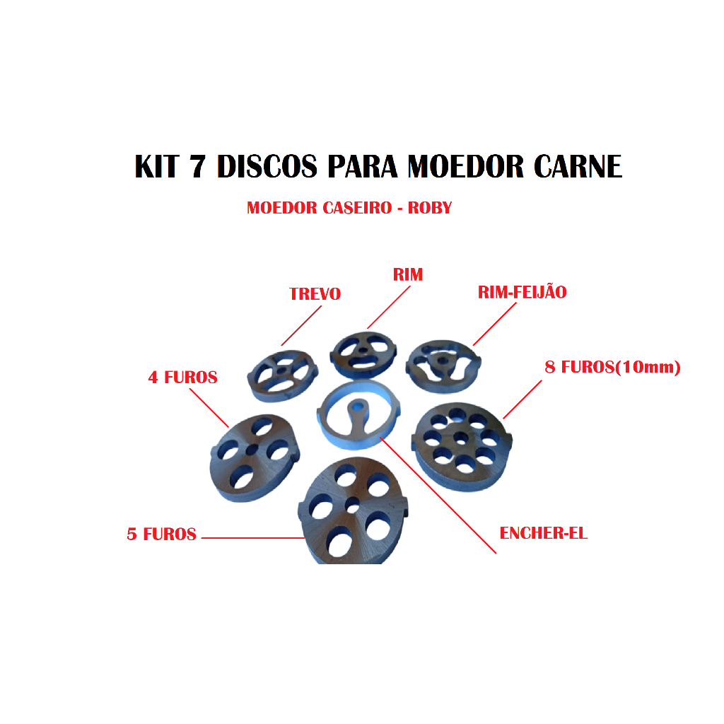 Disco para Moedor de Carne Caseiro Britânia Lenoxx e Muitas outras Escolha Qual