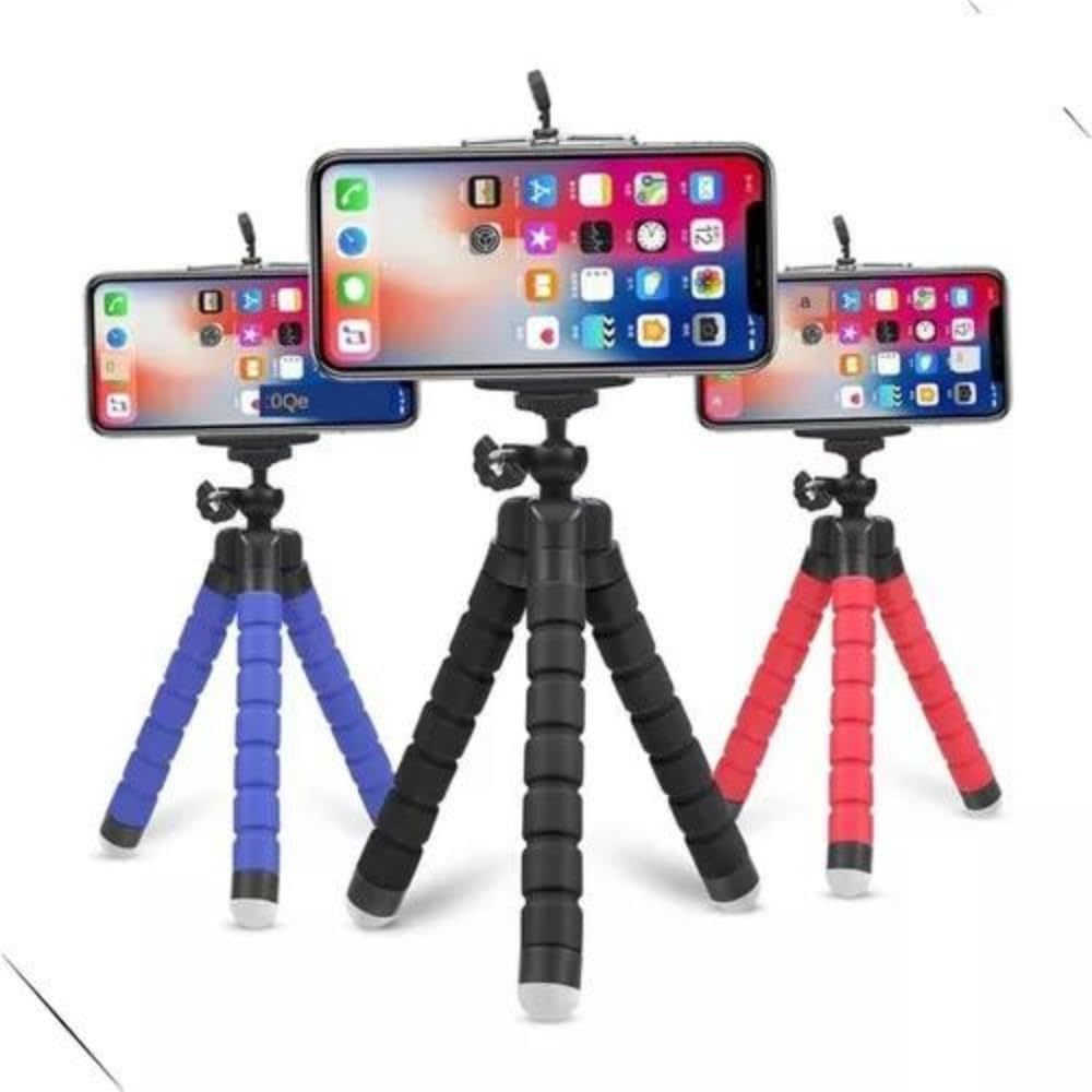 Mini Suporte Tripe De Mesa Escalável Para Celular Gira 360º (TRIPÉ+FLEXÍVEL)