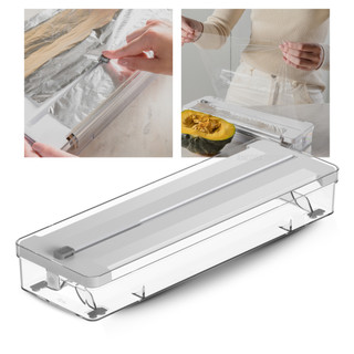 Cortador de Plástico Filme Papel Alumínio Manteiga Embalador Para Cozinha Branco Ou 37cm x 12cm