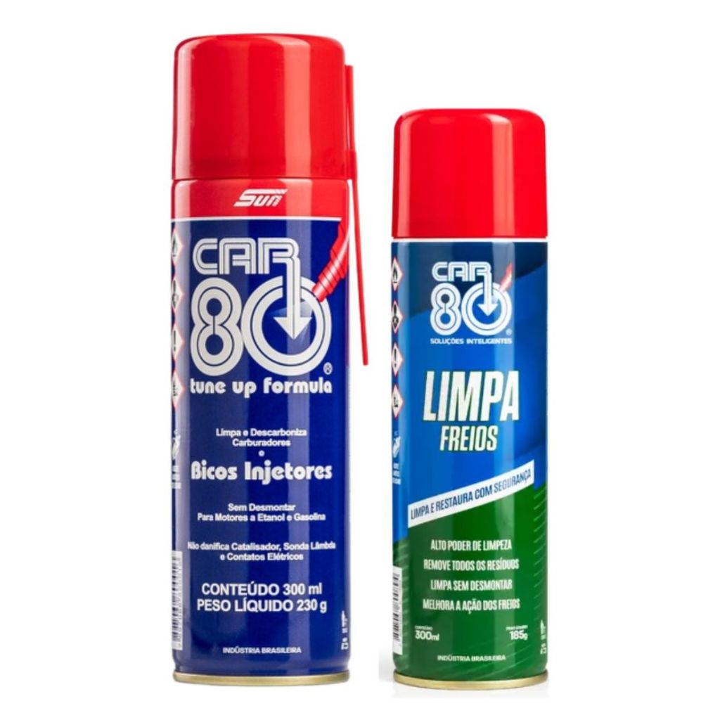 Kit Spray Descarbonizante E Limpa Freio Car80