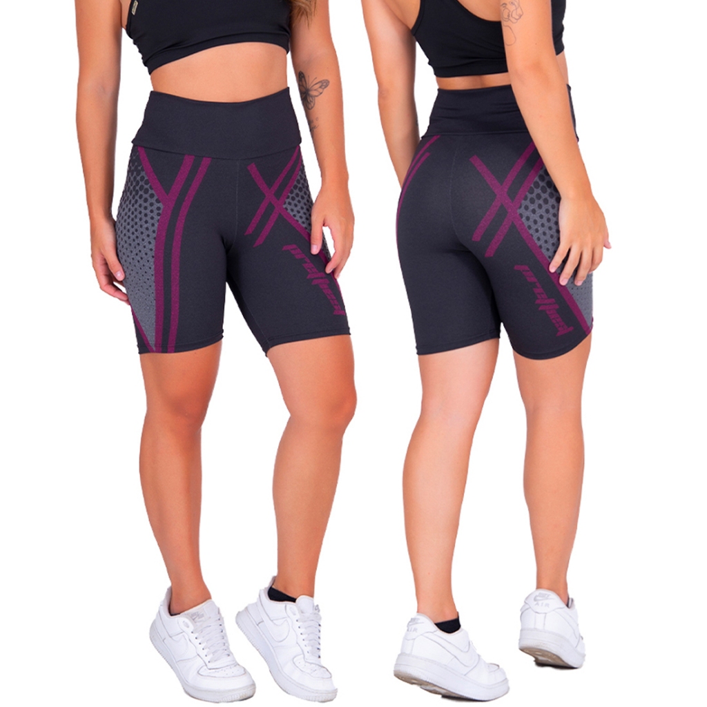 Bermuda Mescla Sublimada Fitness Academia Não Fica Transparente em Oferta na Shopee