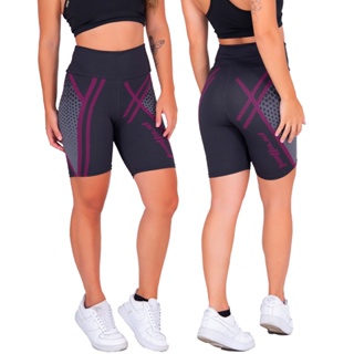 Bermuda Mescla Sublimada Fitness Academia Não Fica Transparente em Oferta na Shopee