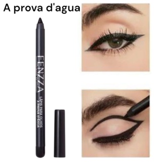 Lápis Delineador Olhos a prova D'água preto longa duração macio apontável fenzza maquiagem feminina em Oferta na Shopee