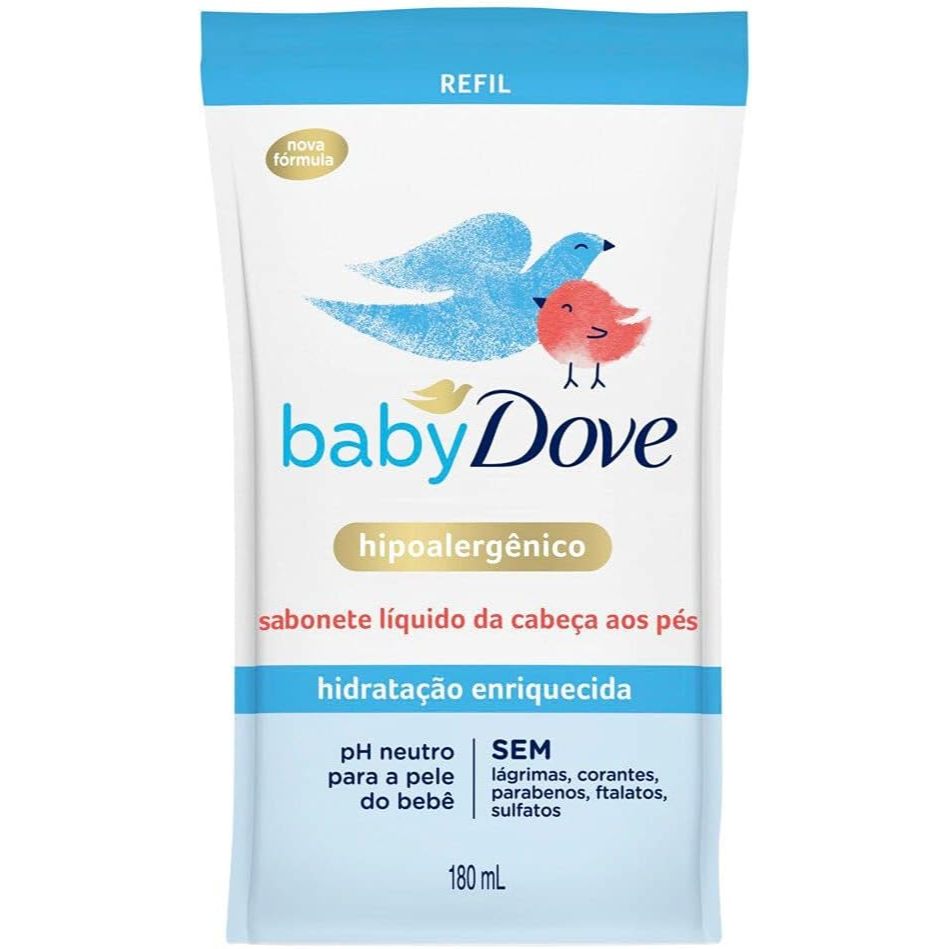Refil Sabonete Dove Baby Liq Hidratação Enriquecida 180ml em Oferta na Shopee