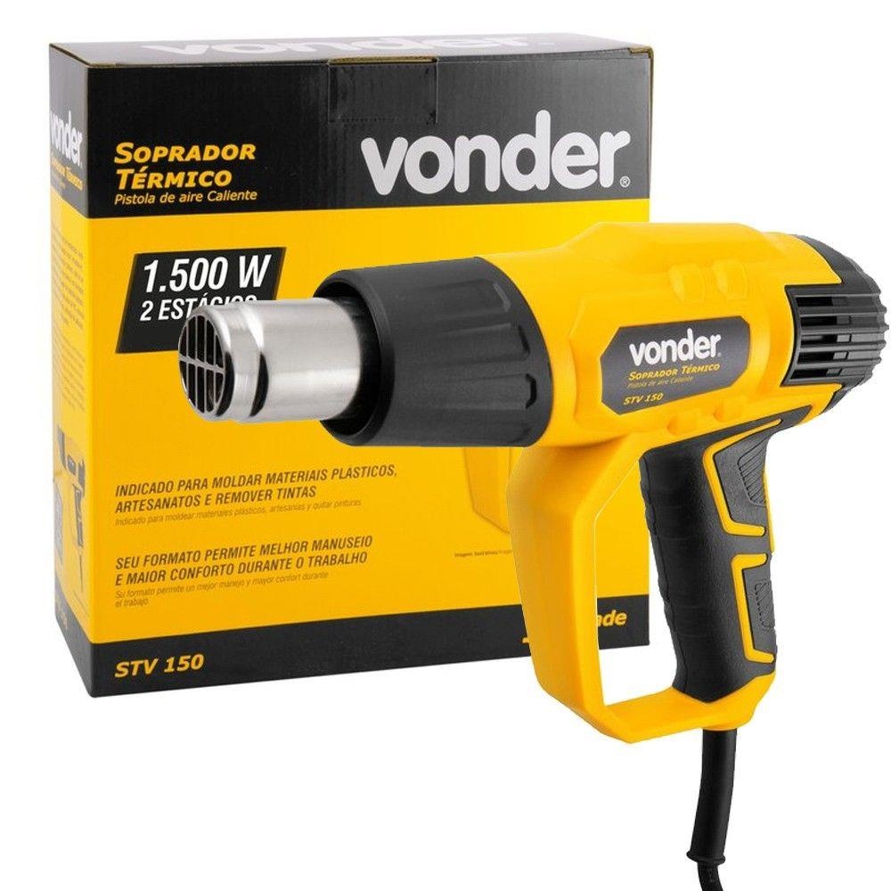 Soprador Térmico Vonder 1500w Profissional Pistola Alta Temperatura 2 Estágios + Acessórios Original - Home & Living