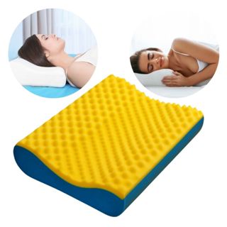 Travesseiro Ortopédico Pillow Cervical Pescoço Ergonômico e Terapêutico Para Coluna Casca Caixa de Ovo em Oferta na Shopee