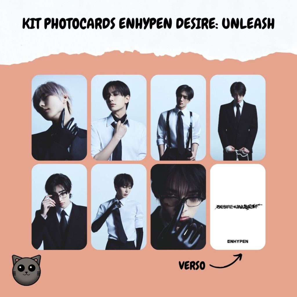 KIT PHOTOCARDS FANMADE ENHYPEN DESIRE: UNLEASH em Oferta na Shopee