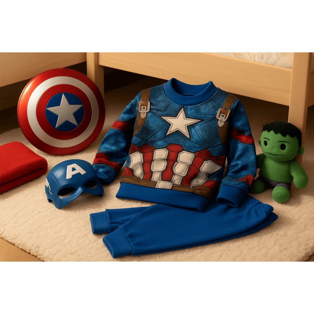 Conjunto de Frio Infantil Capitão América Moletom com Calça Estampada