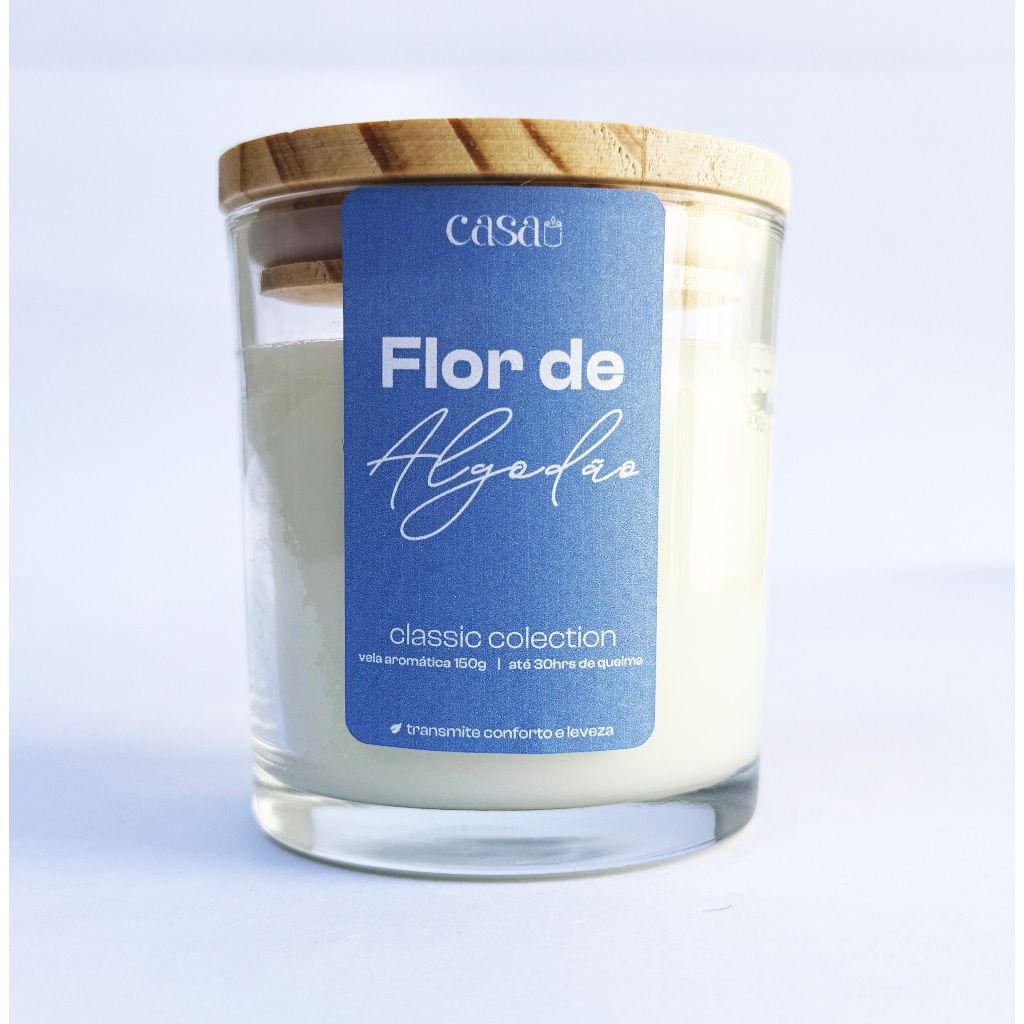 Imagem Kit 2 Velas Bambu Zen + Flor de Algodão 150g