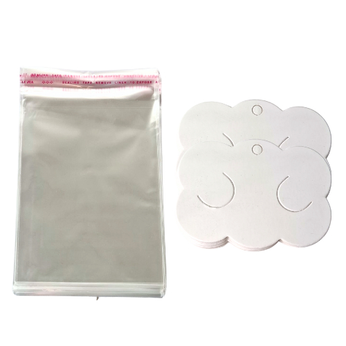 Tags Embalagens Nuvem Para Laço Presilha + Saquinho 100 Und em Oferta na Shopee