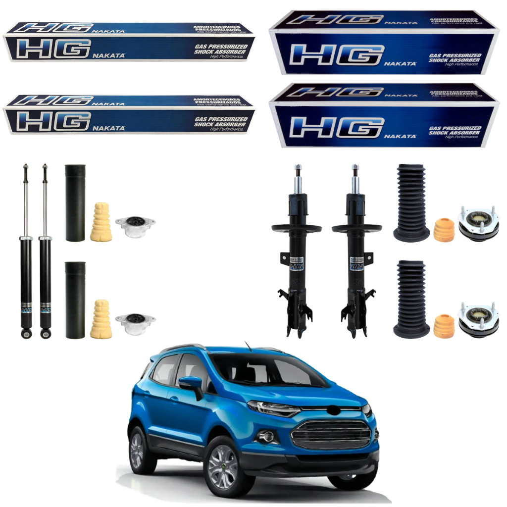 KIT 4 AMORTECEDOR ECOSPORT 4X2 2013 A 2020 NAKATA + KIT