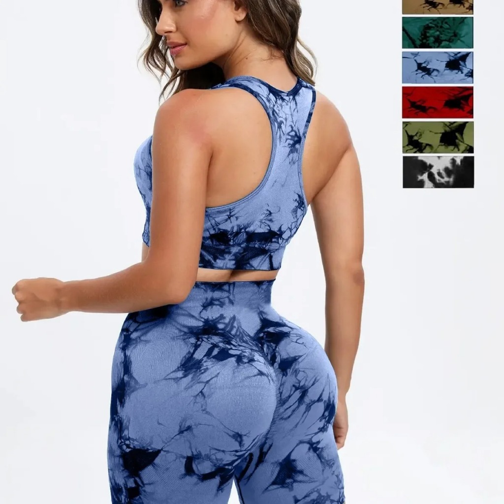 Top Feminino Tie Dye Academia Degrade Fitness Nadador Marmorizado Sem Bojo Yoga  Zero Transparência