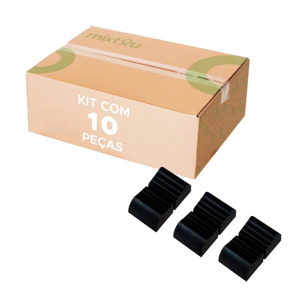 10x Botão Knob Mesa de Som Eixo 2x6mm - Deslizante - Preto