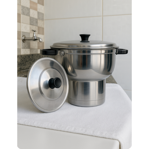 Cuscuzeira Tradicional Panela Nordestina  - Sabor e Tradição em Cada colherada - Temos P M e G em Oferta na Shopee