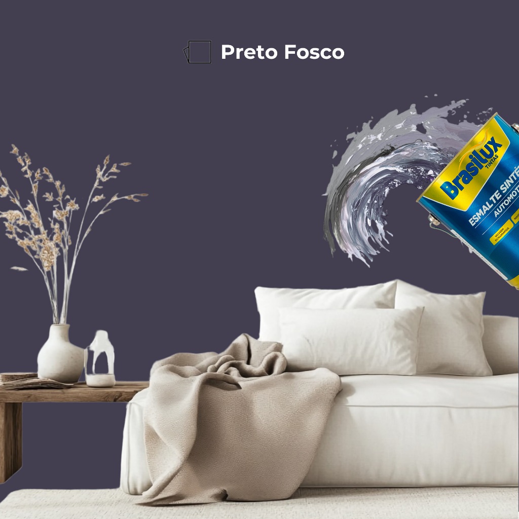 Tinta Esmalte Sintético Extra Rápido Automotivo Várias Cores 0,9L Brasilux · foto 2