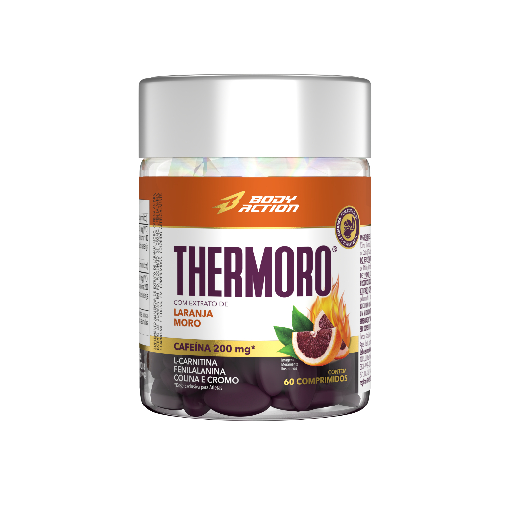 Thermoro Bodyaction 60 Comprimidos | Suplemento com Cafeína | Energia e Foco para o Dia a Dia