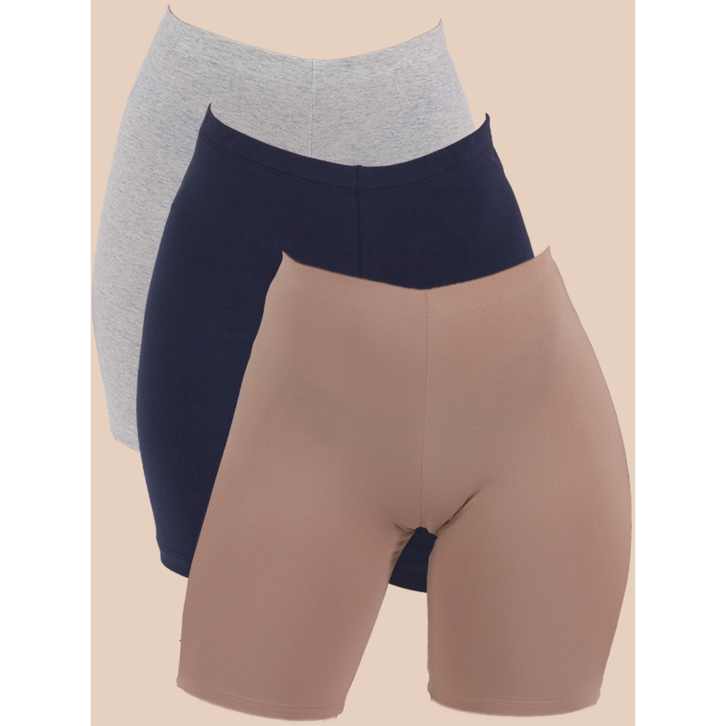 Kit 3 Short Ánagua Cintura Alta de Algodão Lingerie em Oferta na Shopee