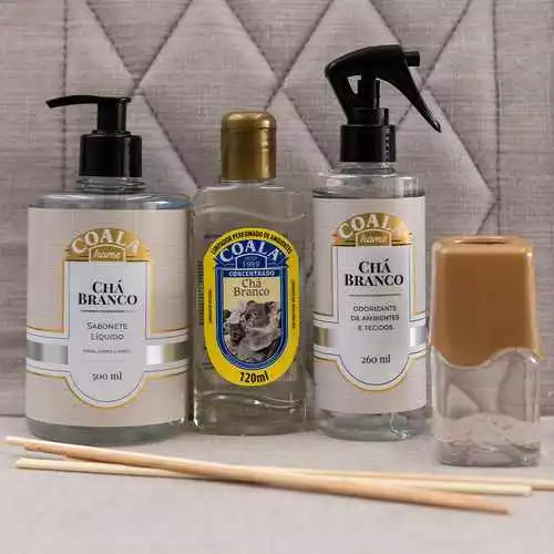 V&G kit Coala Home Chá Branco COMPLETO COM 4 UNIDADES