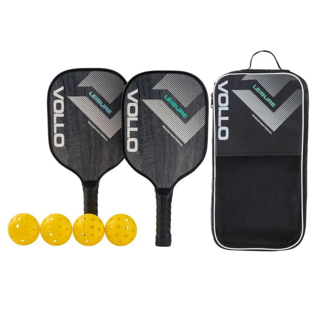 Kit  Pickleball Vollo Lazer 2 Raquetes Com 4 Bolas E Bolsa