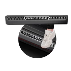 Jogo Soleira Premium Elegance Rampage 2024 em Diante Preto Elegance e Aço Escovado