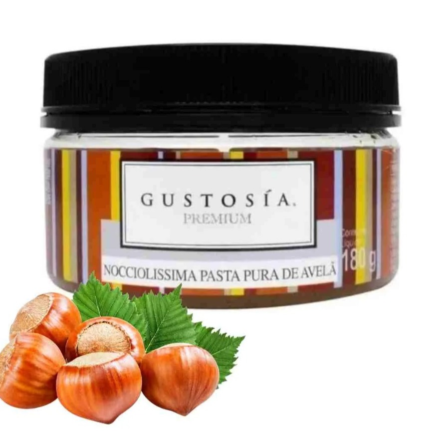 Pasta Saborizante Gustosia Premium Nocciolissima Pasta Pura de Avelã 180g