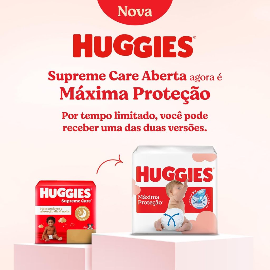 KIT Fraldas Huggies Supreme Care Mega P - 96 Fraldas