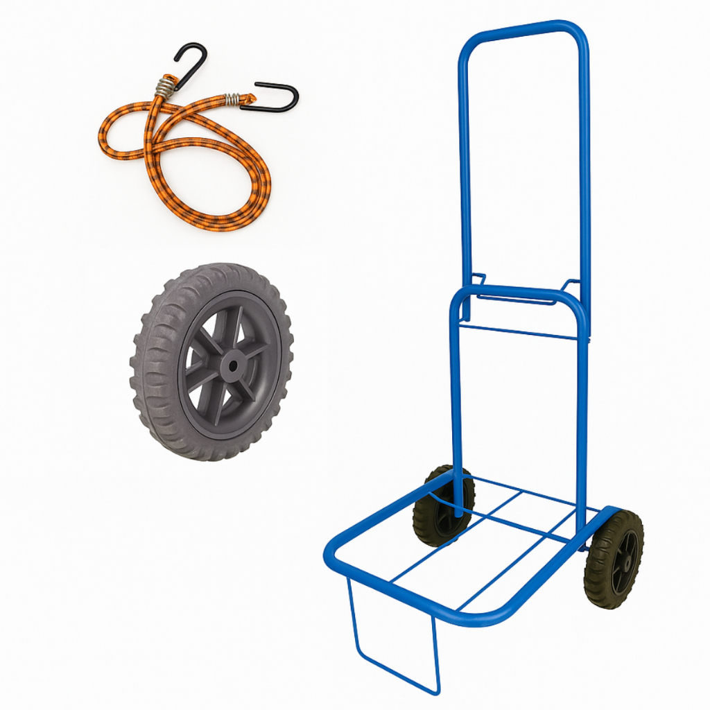 Carrinho Azul Transporta Cooler Praia Anda Na Areia Verão em Oferta na Shopee