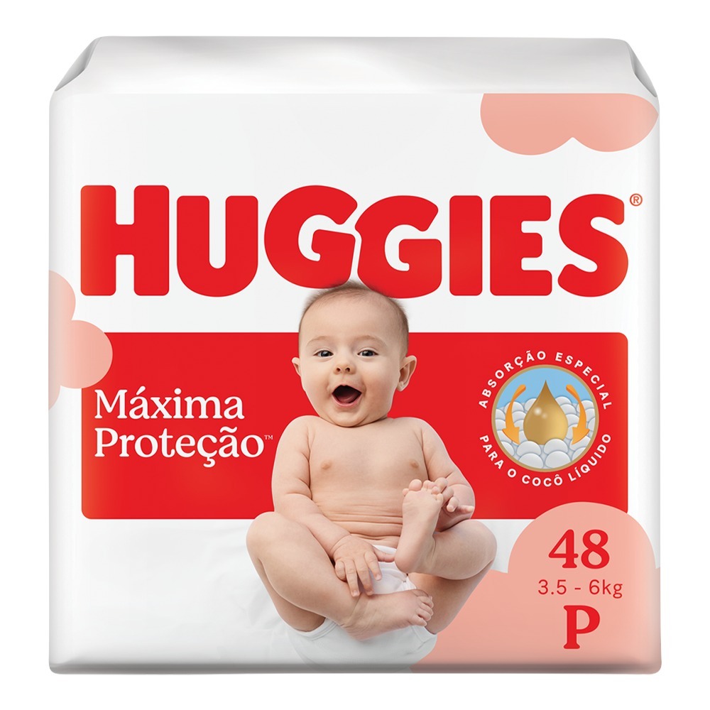 Fralda Infantil Huggies Supreme Care P - 48 / M - 40 / G - 32 Fraldas