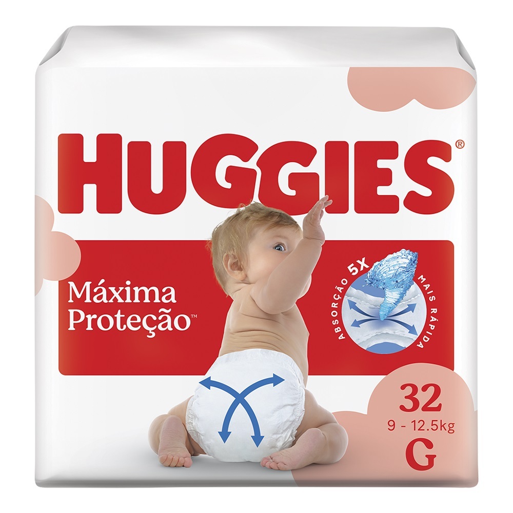Fralda Infantil Huggies Supreme Care P - 48 / M - 40 / G - 32  Fraldas