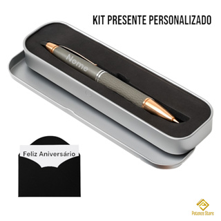 Caneta com Nome + Estojo para Caneta + Cartão de Aniversário Presente Dia dos Namorados  Pastor em Oferta na Shopee
