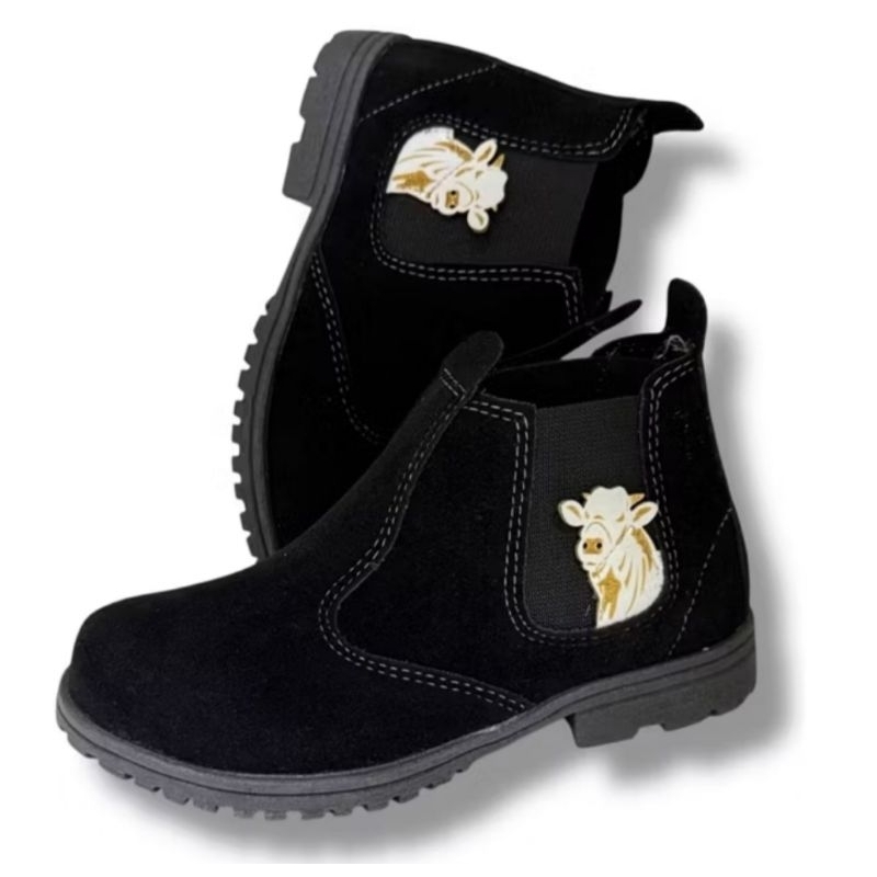 Bota Jeca Jequinha infantil Cano Curto sítio fazenda Boi