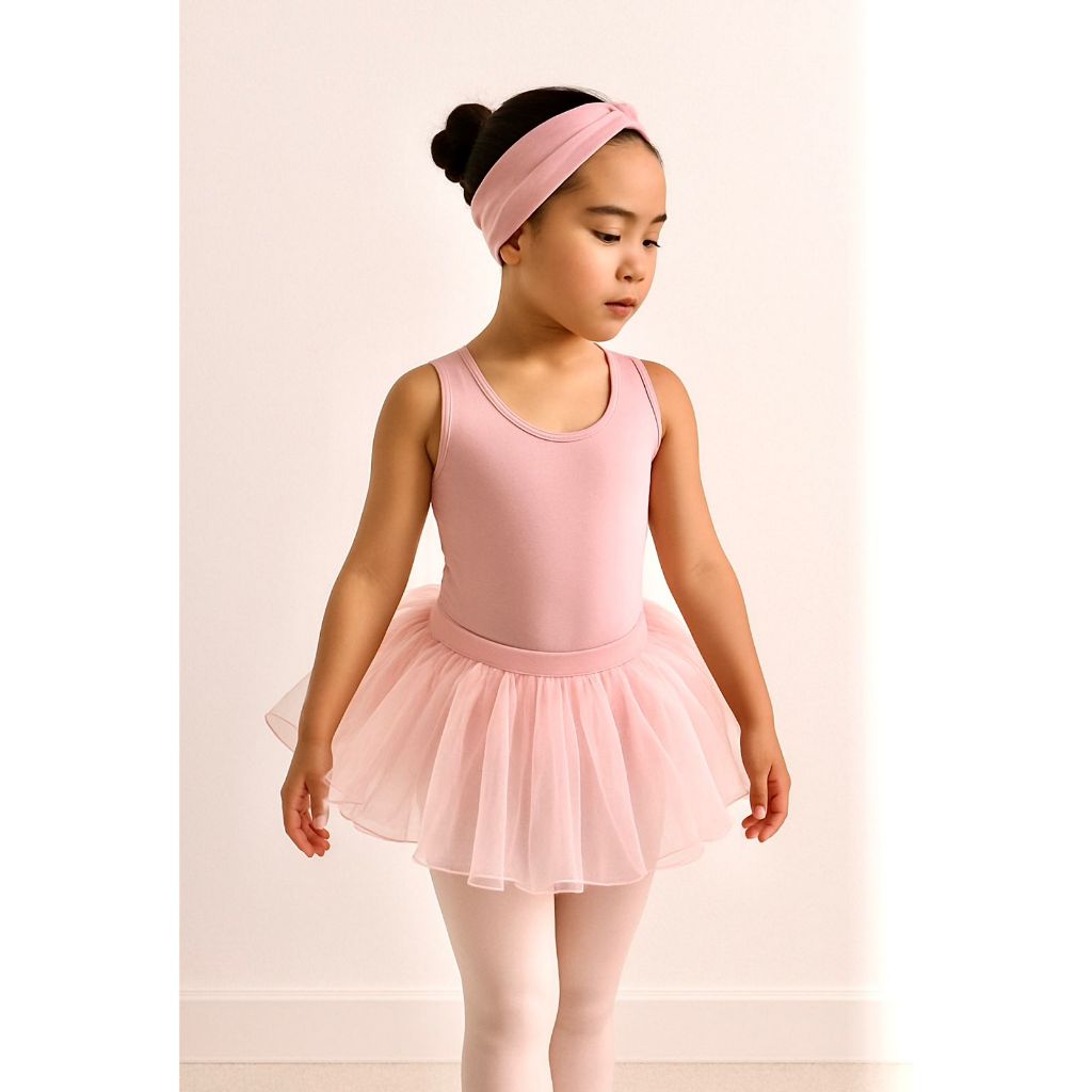 Kit Ballet/ Collant + Saia de tule + faixa com gliter