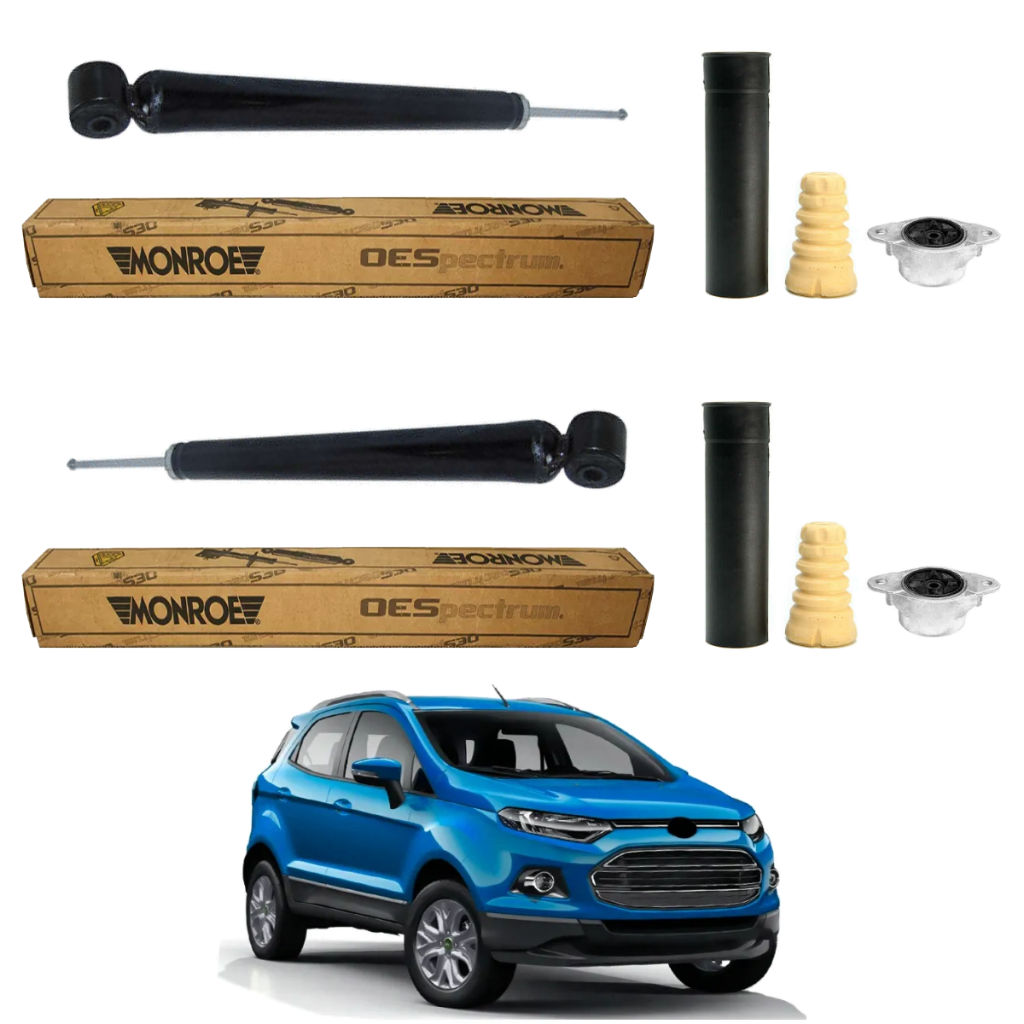 PAR AMORTECEDOR TRASEIRO ECOSPORT 4X2 2013 A 2020 MONROE + KIT