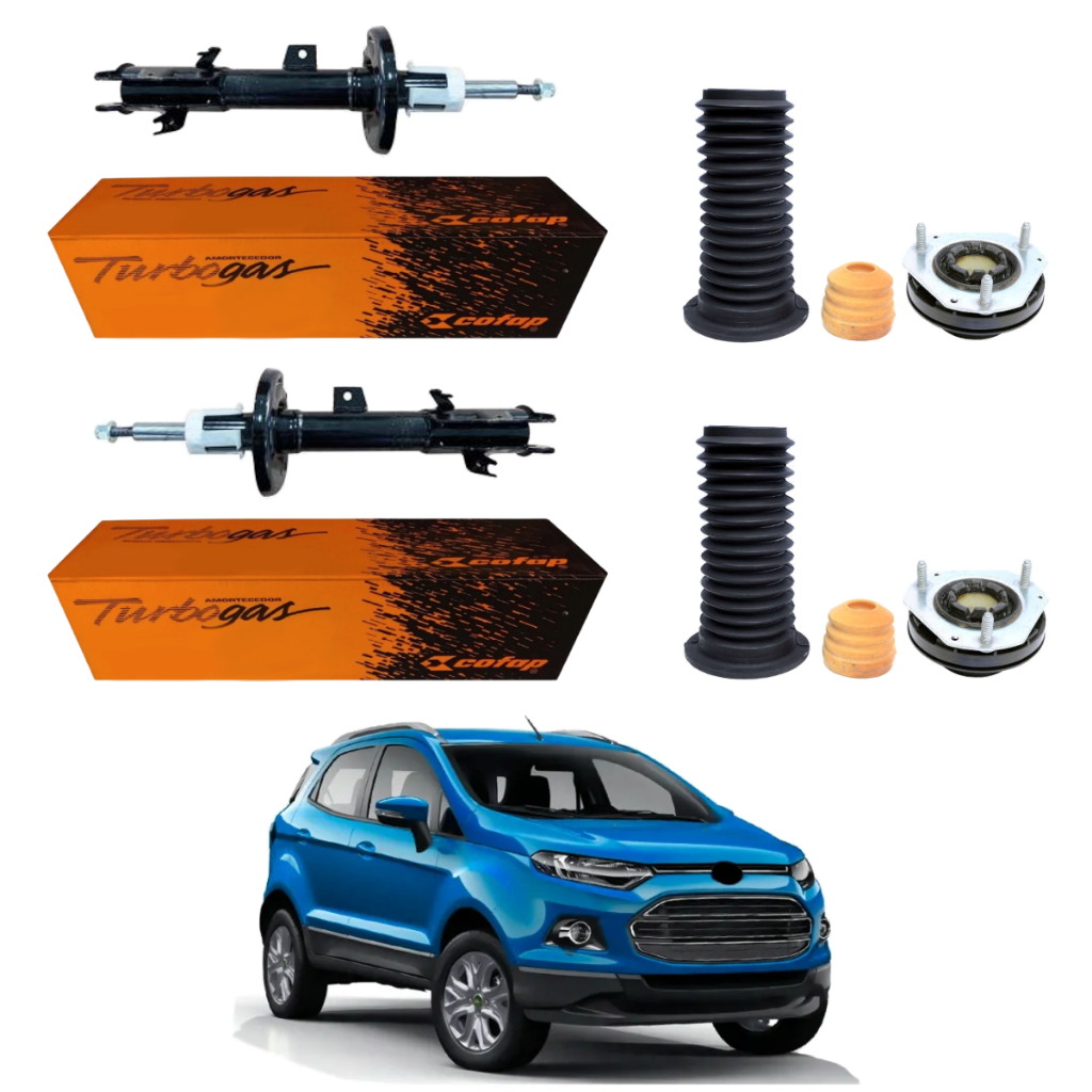 PAR AMORTECEDOR DIANTEIRO ECOSPORT 4X2 2013 A 2020 COFAP + KIT