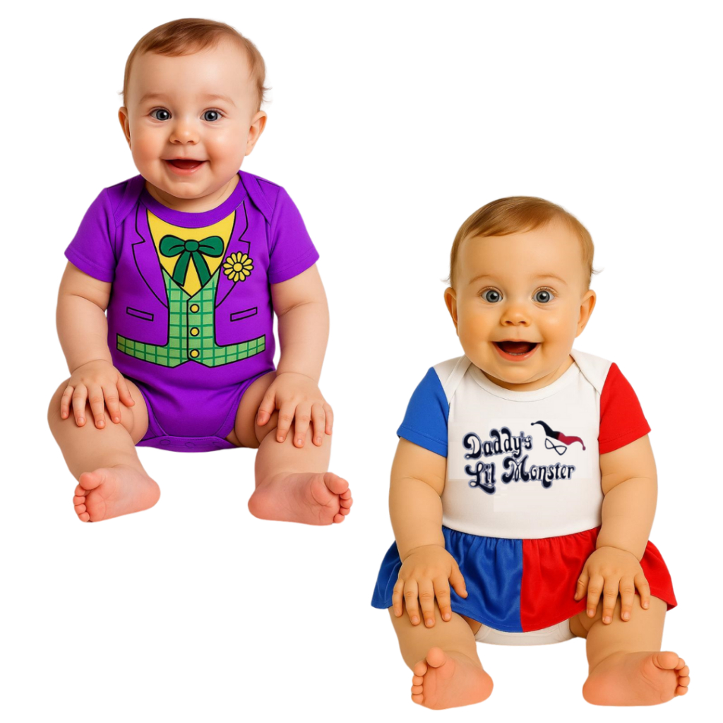 Body Bebe Alerquina Coringa Macacao Tematico Infantil Personagens Fantasia Mesversario Bori bory