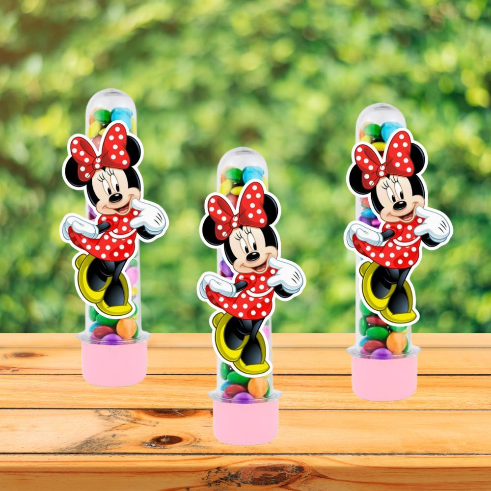 Aplique para Tubete 13 cm  Minnie Vermelha - Aplique para Tubete Minnie Vermelha Personalizado