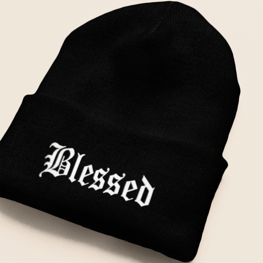 Touca Inverno Frio Gorro Unissex Blessed em Oferta na Shopee