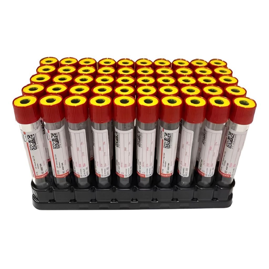 50 Tubos Tampa Amarela 3,5ml Gel Separador - Vacuette